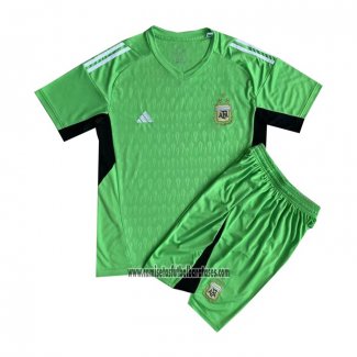 Camiseta Argentina Portero Nino 2022 Verde