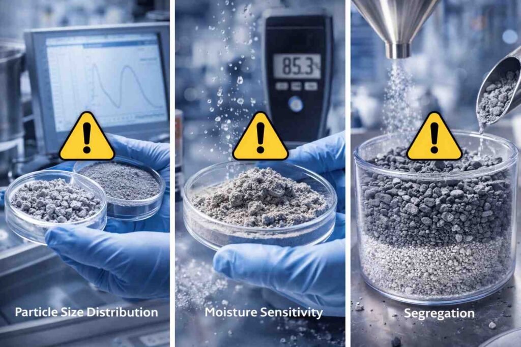 Identifying Core Challenges in powder manufacturing