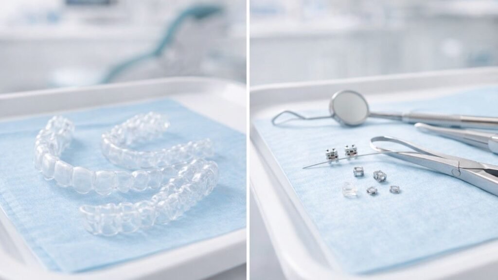 Modern Solutions Traditional Braces vs. Clear Aligners